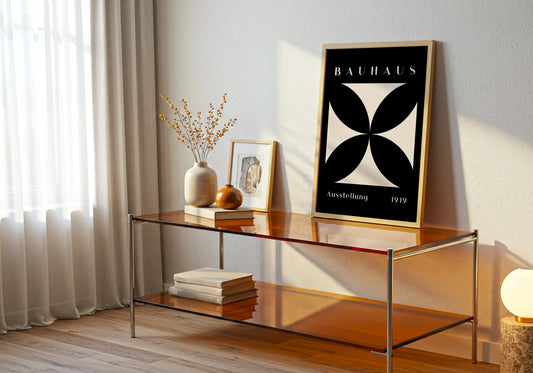 Bauhaus Ausstellung 1919 – Poster Modernista Nero