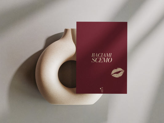 Cartolina “Baciami Scemo” – Edizione Love Notes