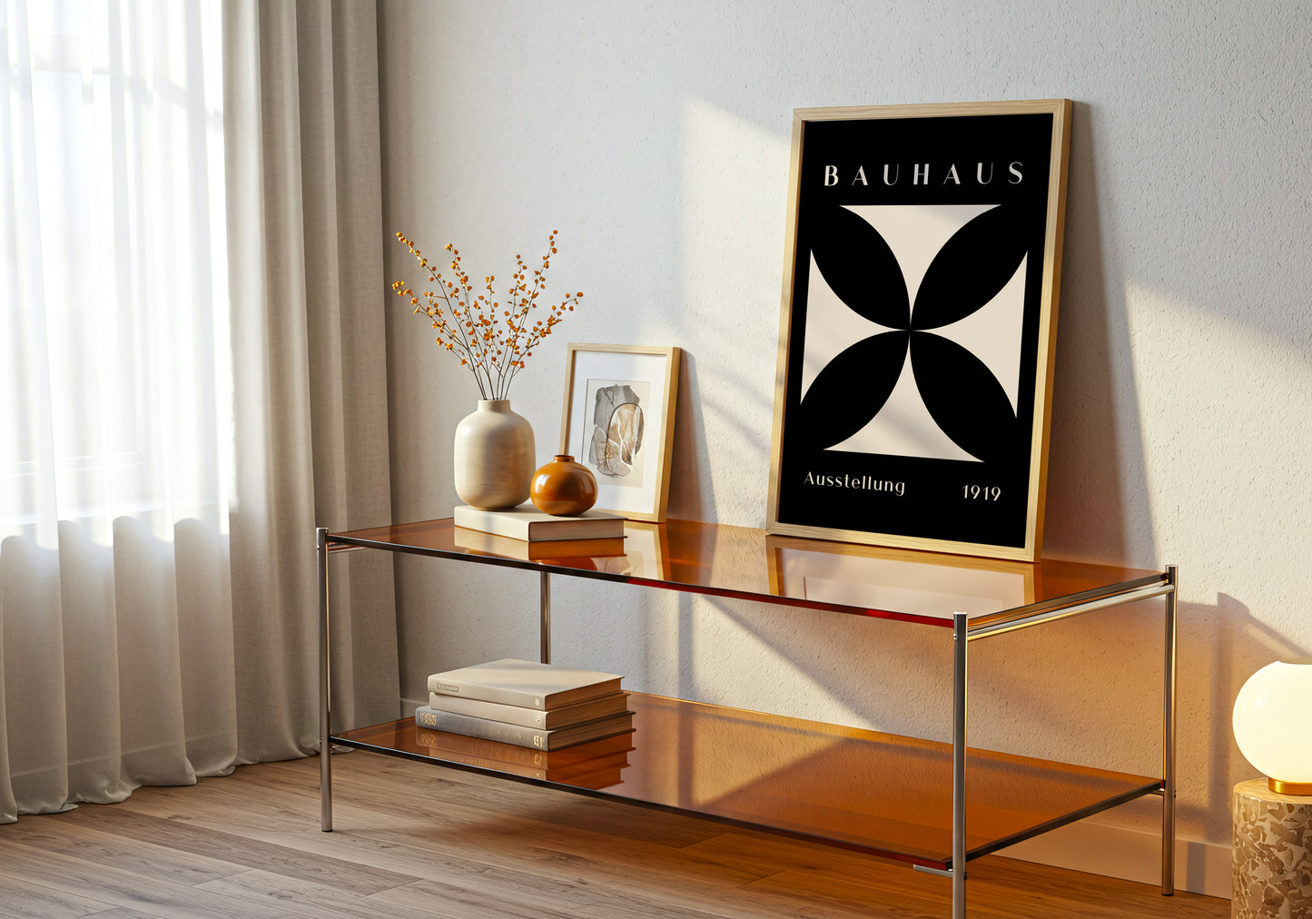 Bauhaus Ausstellung 1919 – Poster Modernista Nero