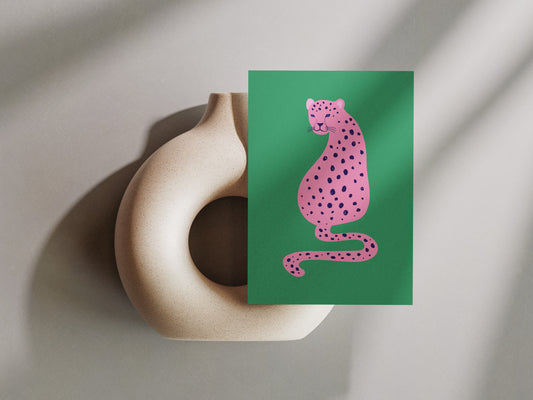 Cartolina “Pink Leopard” – Edizione Wild & Cute