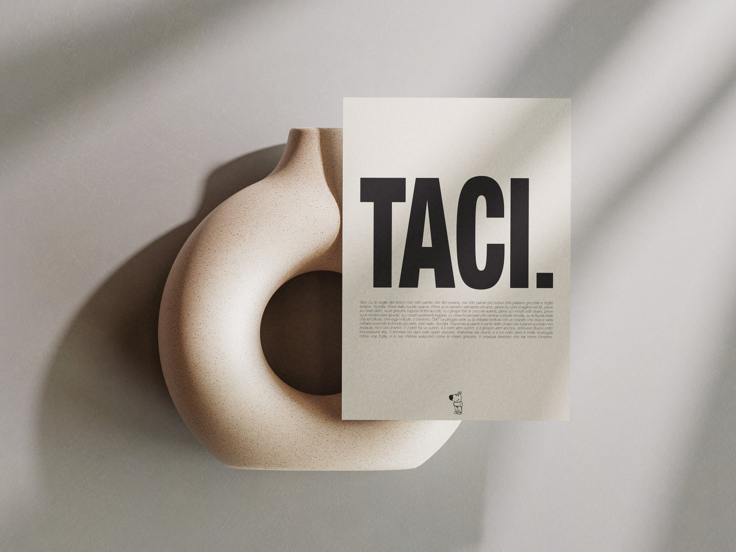 Cartolina “TACI.” – Edizione Irony & Minimal