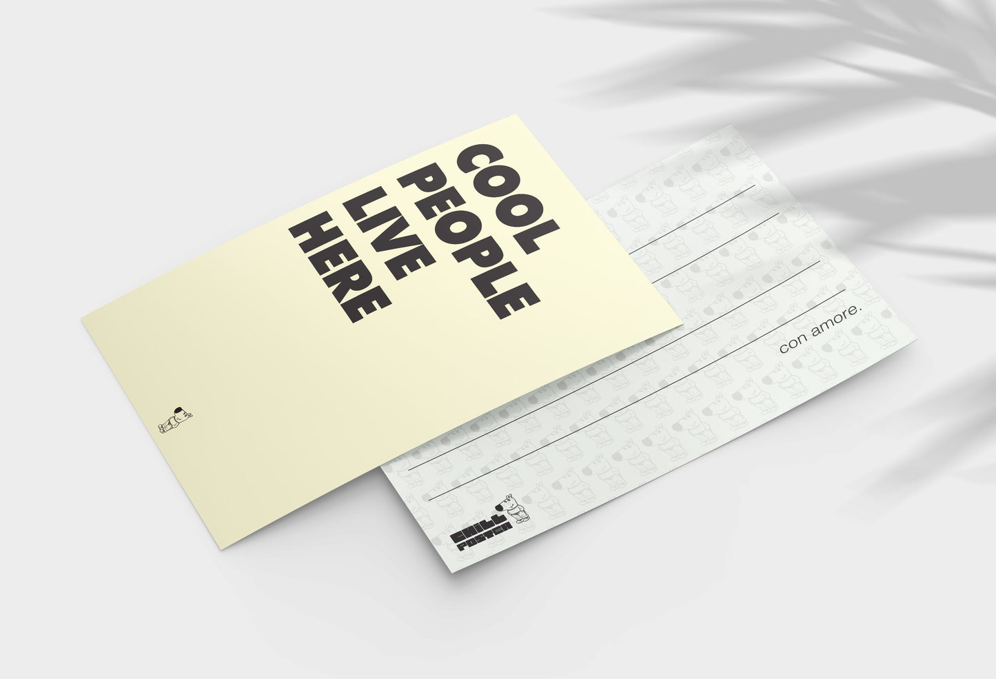 Cartolina “Cool People Live Here” – Edizione Minimal Bold