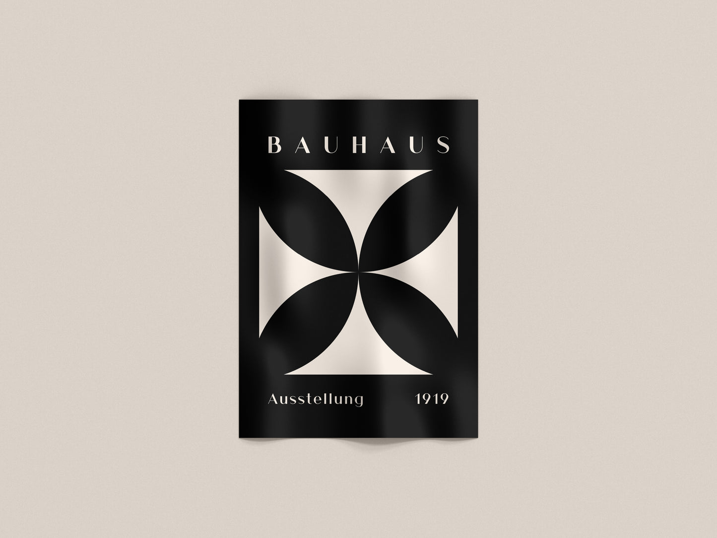 Bauhaus Ausstellung 1919 – Poster Modernista Nero