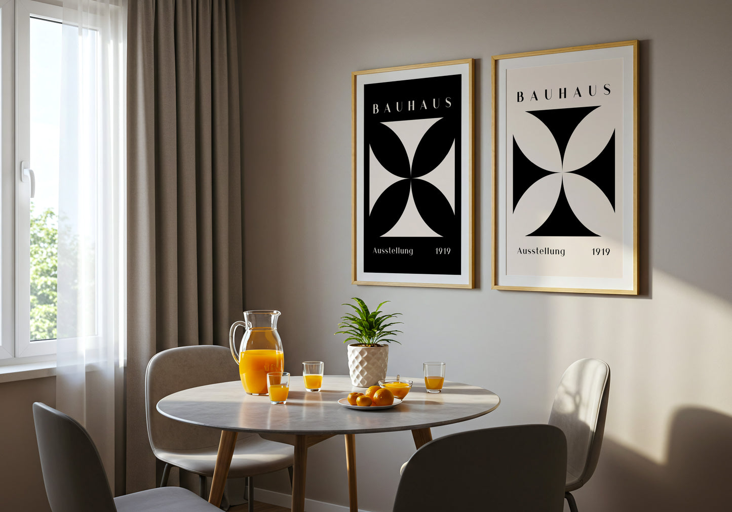 Bauhaus Ausstellung 1919 – Poster Modernista Nero