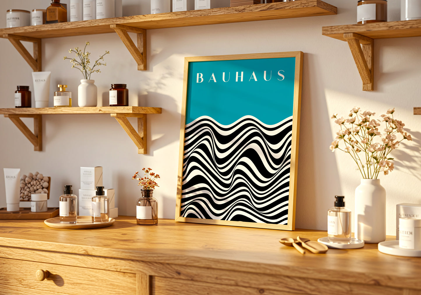 Bauhaus Waves – Poster Optical Moderno